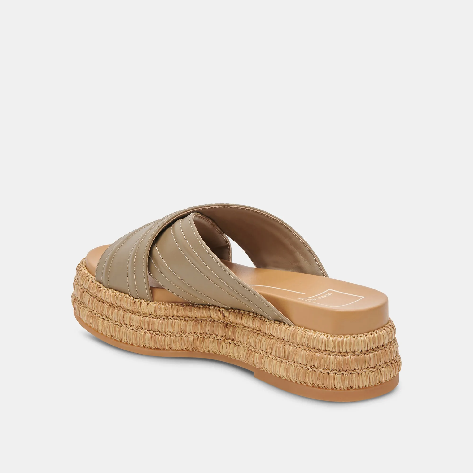 SANDALES WESLEE EN CUIR OLIVE