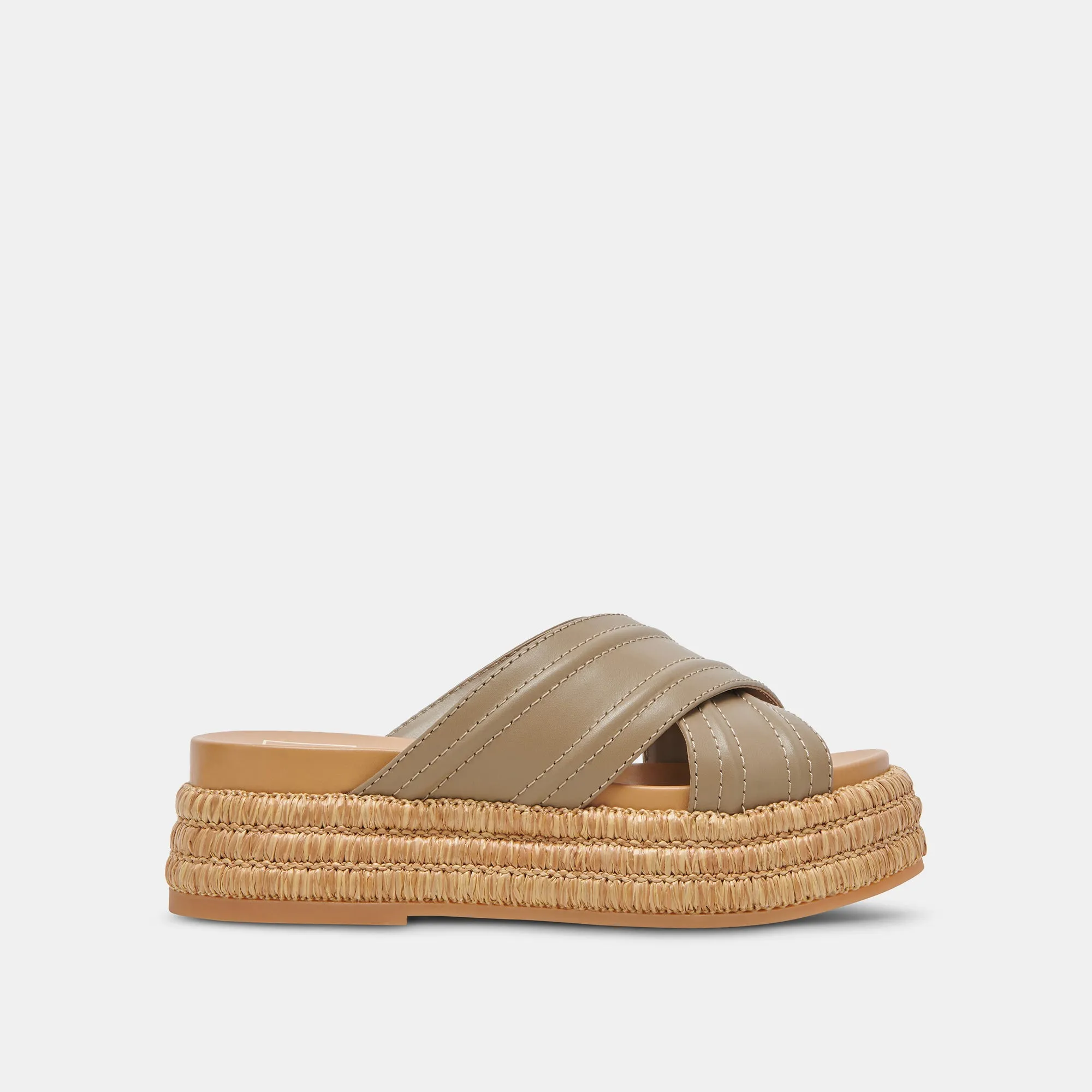 SANDALES WESLEE EN CUIR OLIVE