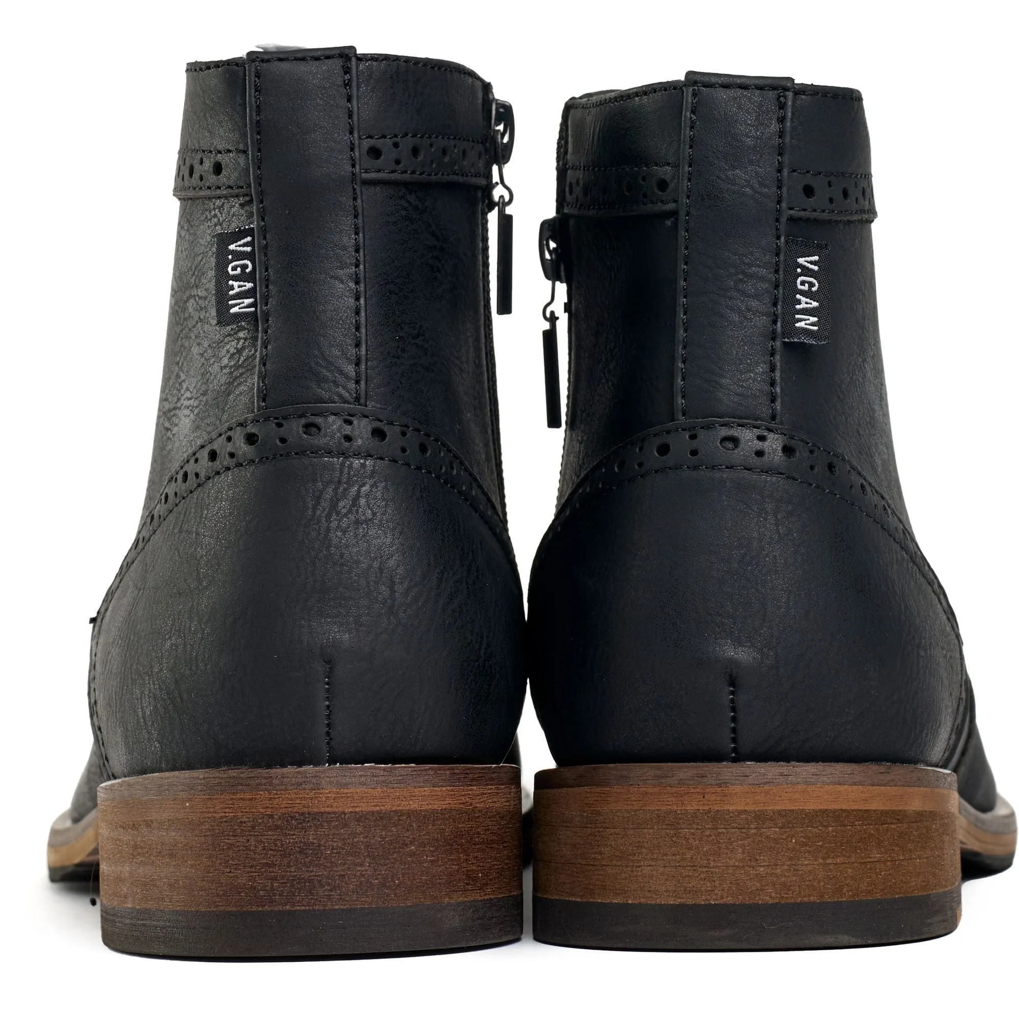 Bottes Richelieu en Simili-Cuir Vegan Wheat 2 pour Homme | Noir
