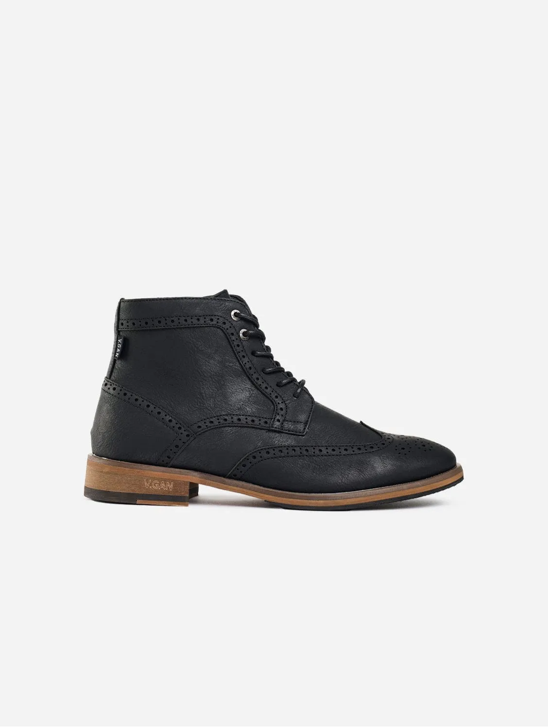 Bottes Richelieu en Simili-Cuir Vegan Wheat 2 pour Homme | Noir