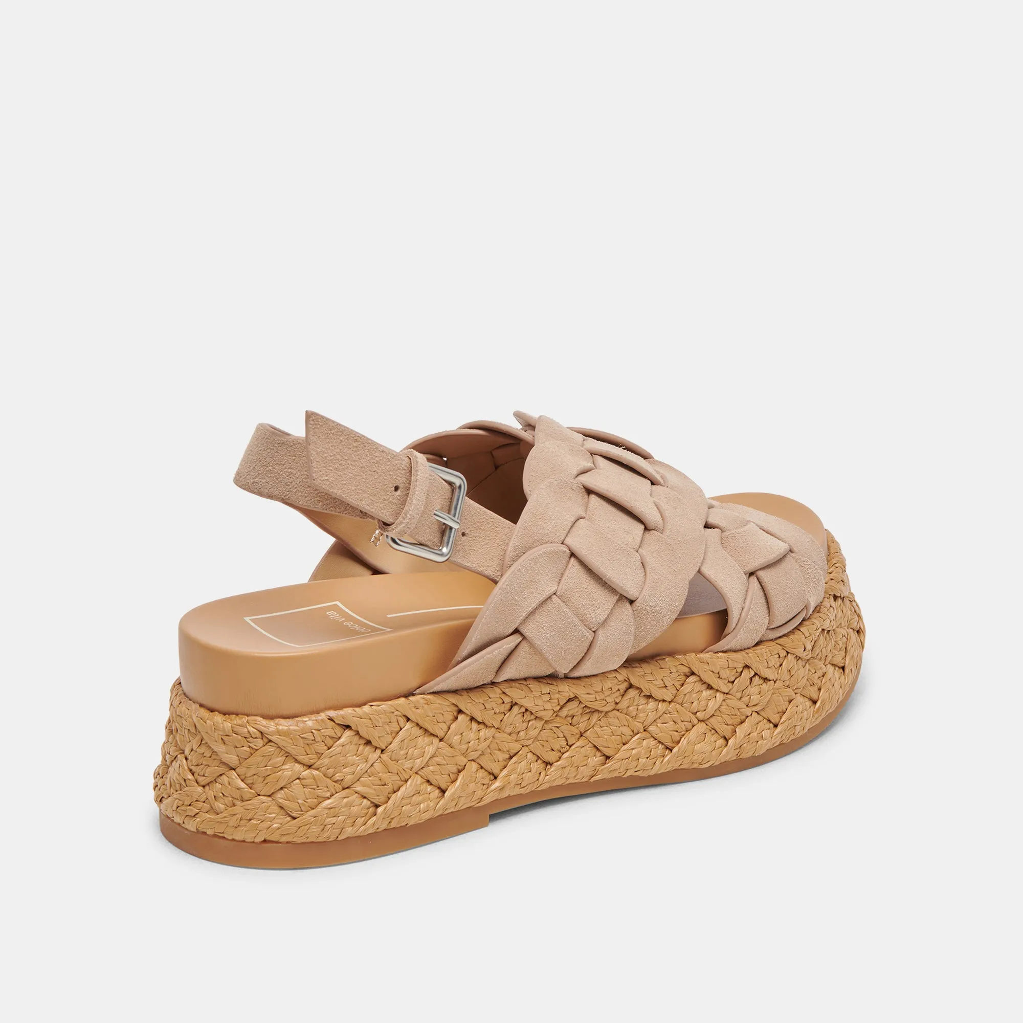 SANDALES WINDER EN DAIM CAMEL