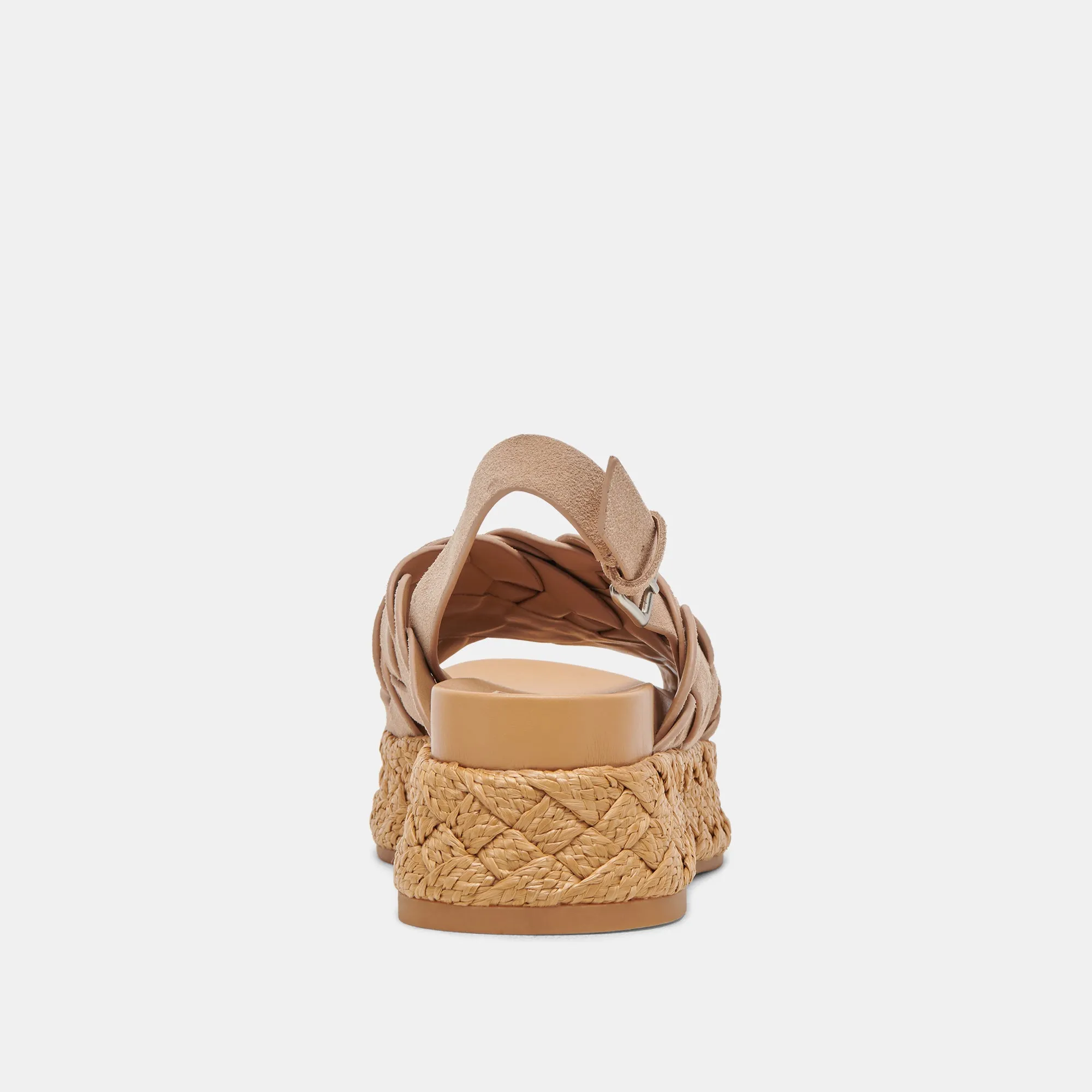 SANDALES WINDER EN DAIM CAMEL