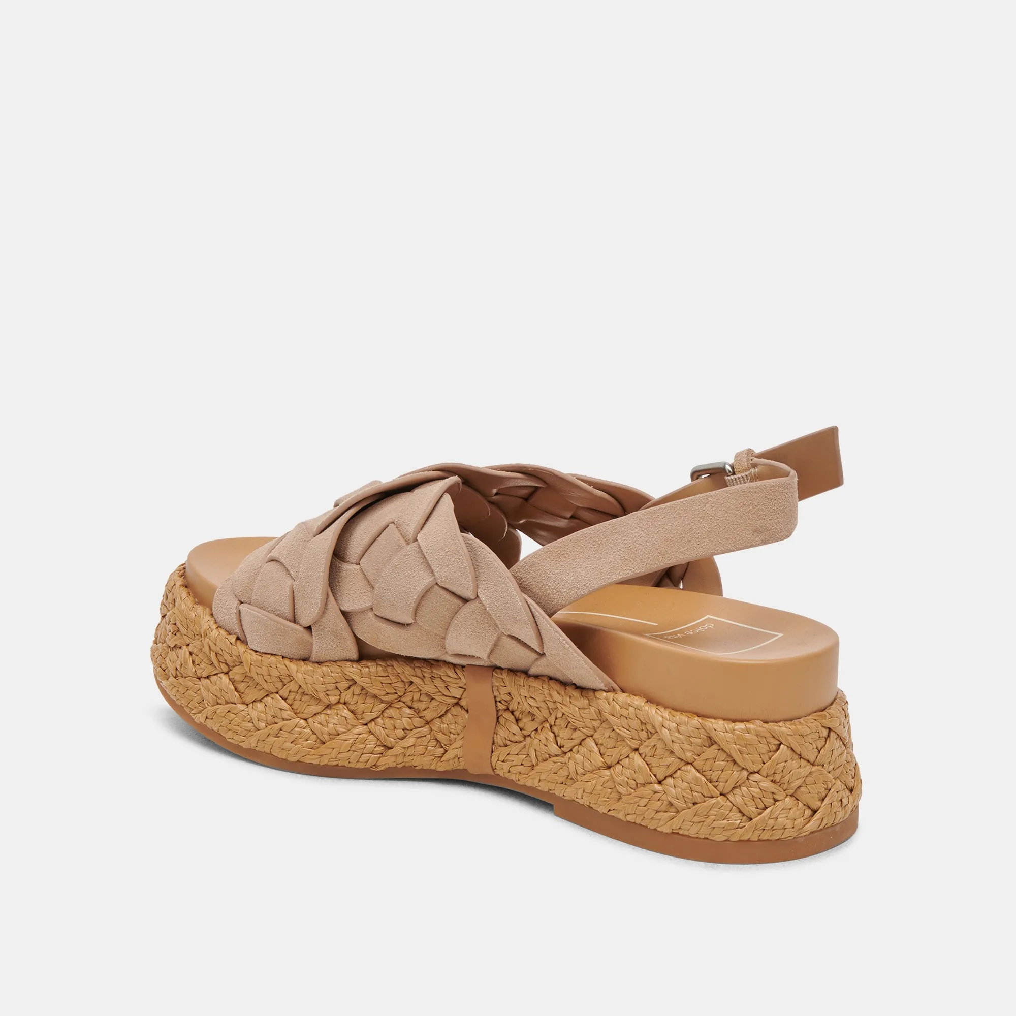 SANDALES WINDER EN DAIM CAMEL