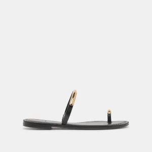 SANDALES WINK WIDE EN CUIR NOIR