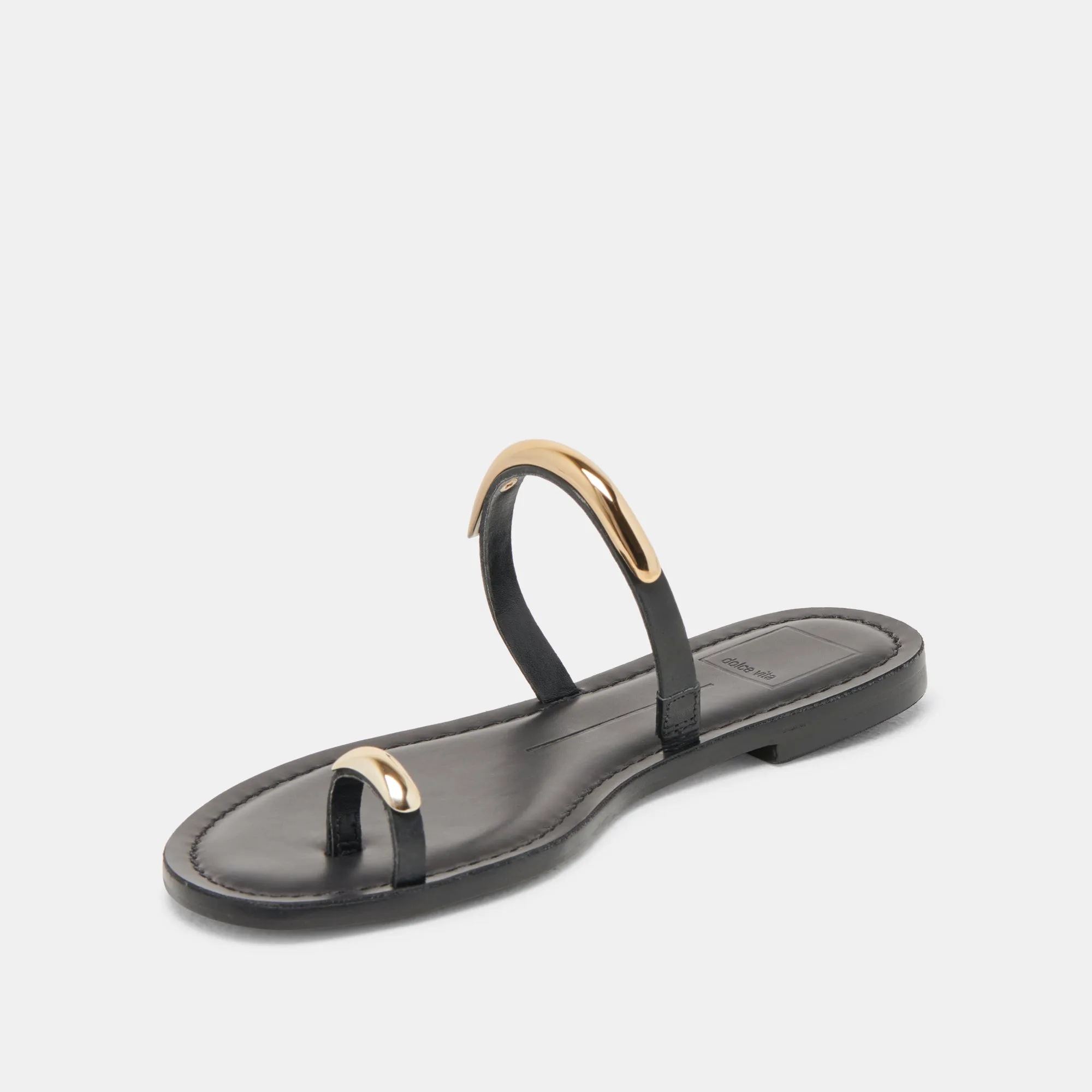 SANDALES WINK WIDE EN CUIR NOIR