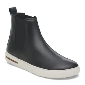 Bottes Chelsea en cuir souple pour femme en noir