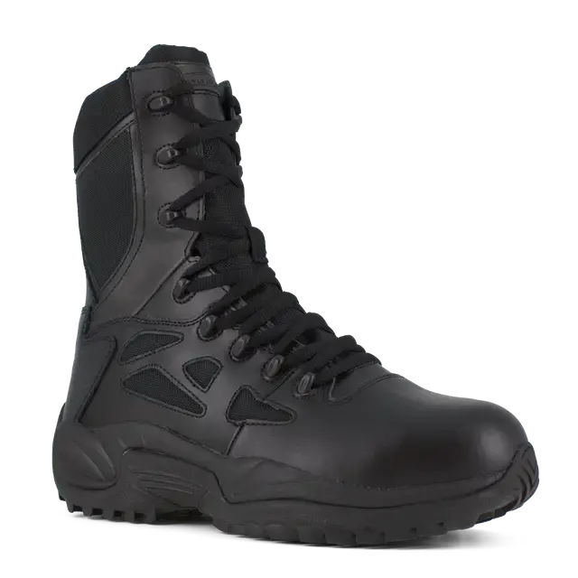 Botte de travail militaire à embout composite Rapid Response Rb 8 pouces pour femmes - Noir