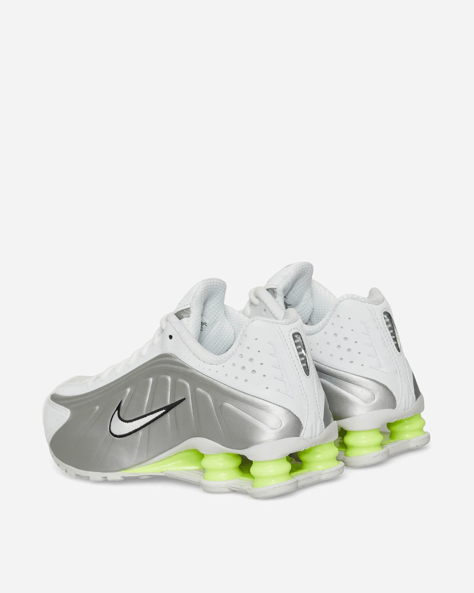 Baskets Shox R4 pour Femme Blanc / Argent Métallisé / Volt