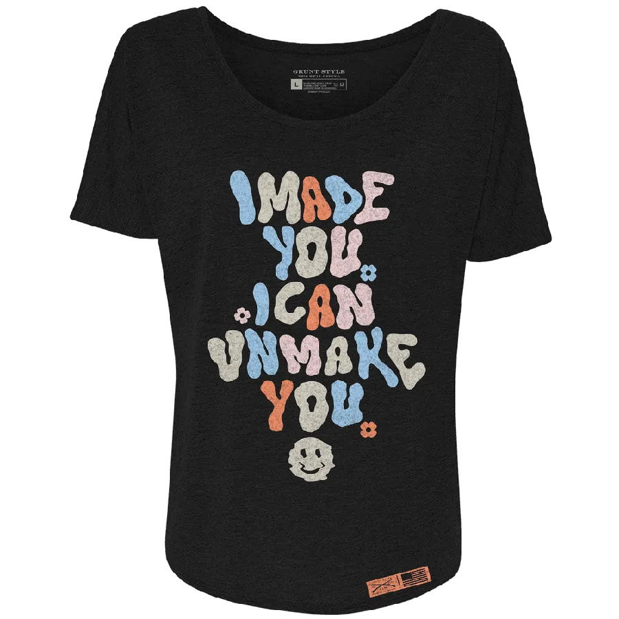 T-shirt décontracté Unmake pour femme - Noir