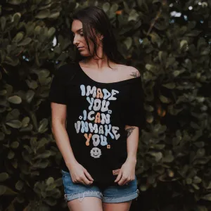 T-shirt décontracté Unmake pour femme - Noir