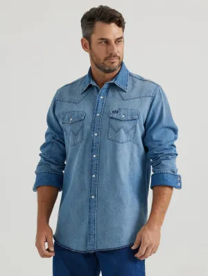 Chemise en denim vintage inspirée Wrangler Vêtements Wrangler