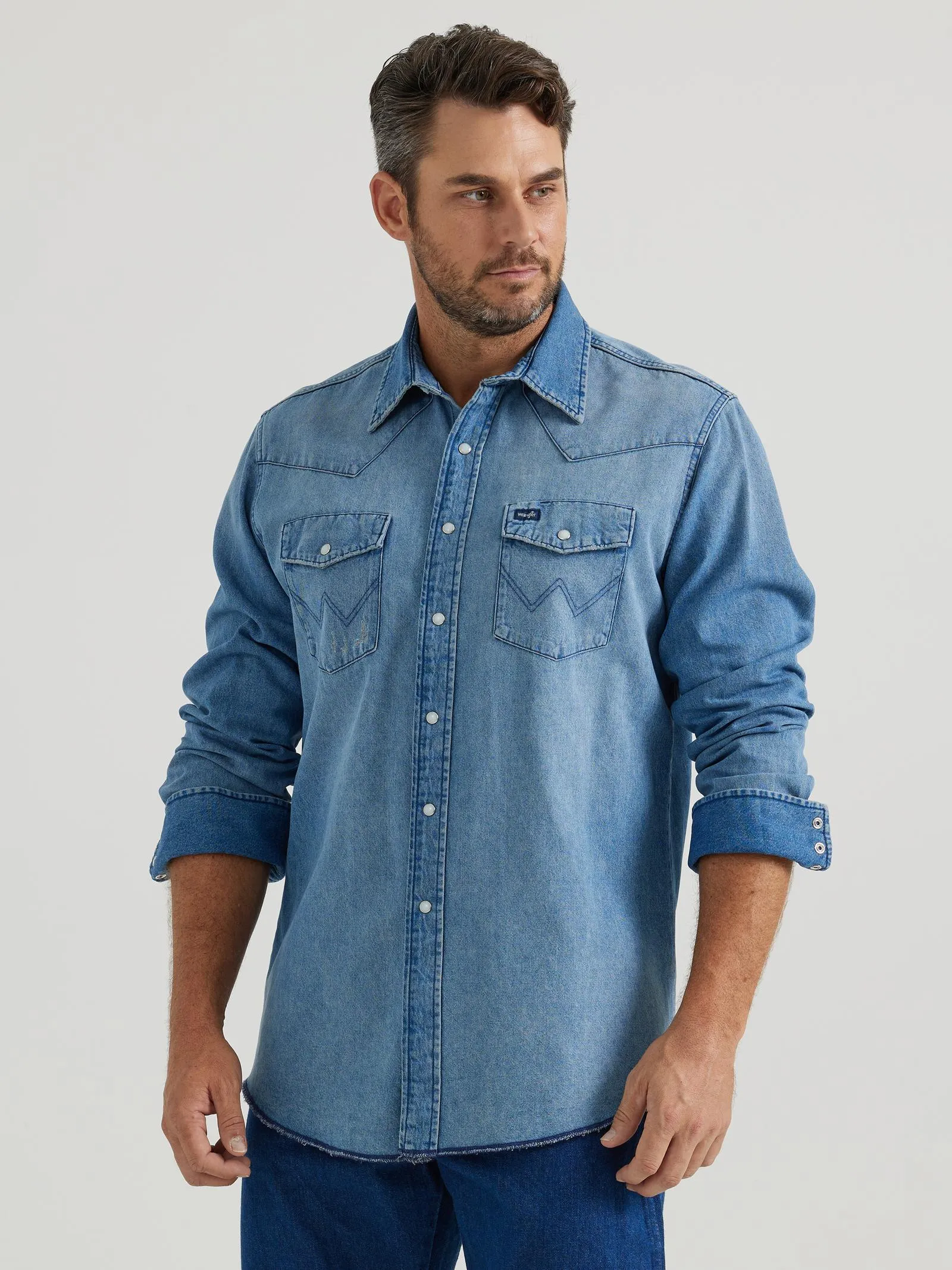 Chemise en denim vintage inspirée Wrangler Vêtements Wrangler