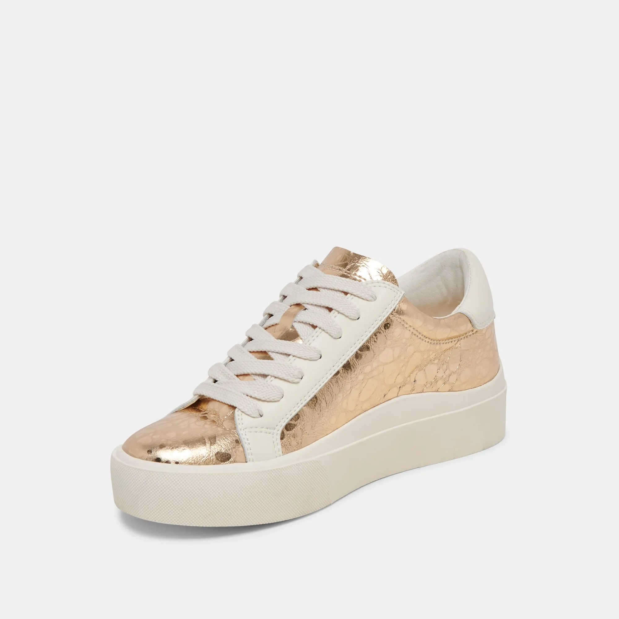 ZAYN 360 SNEAKERS CUIR VIEILLI DORÉ