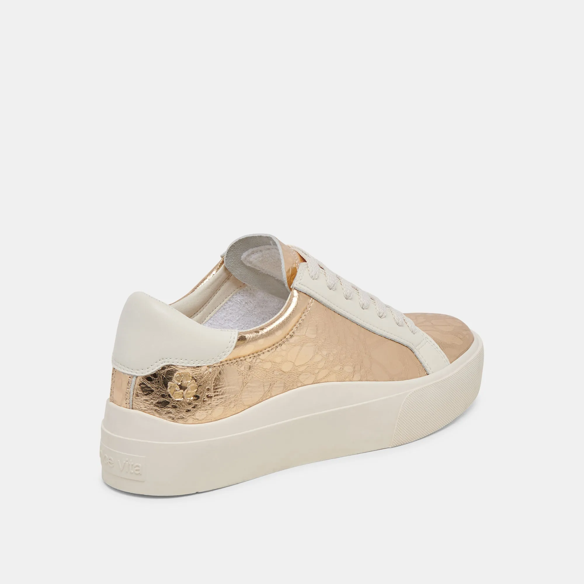 ZAYN 360 SNEAKERS CUIR VIEILLI DORÉ