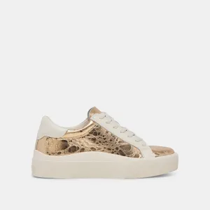 ZAYN 360 SNEAKERS CUIR VIEILLI DORÉ