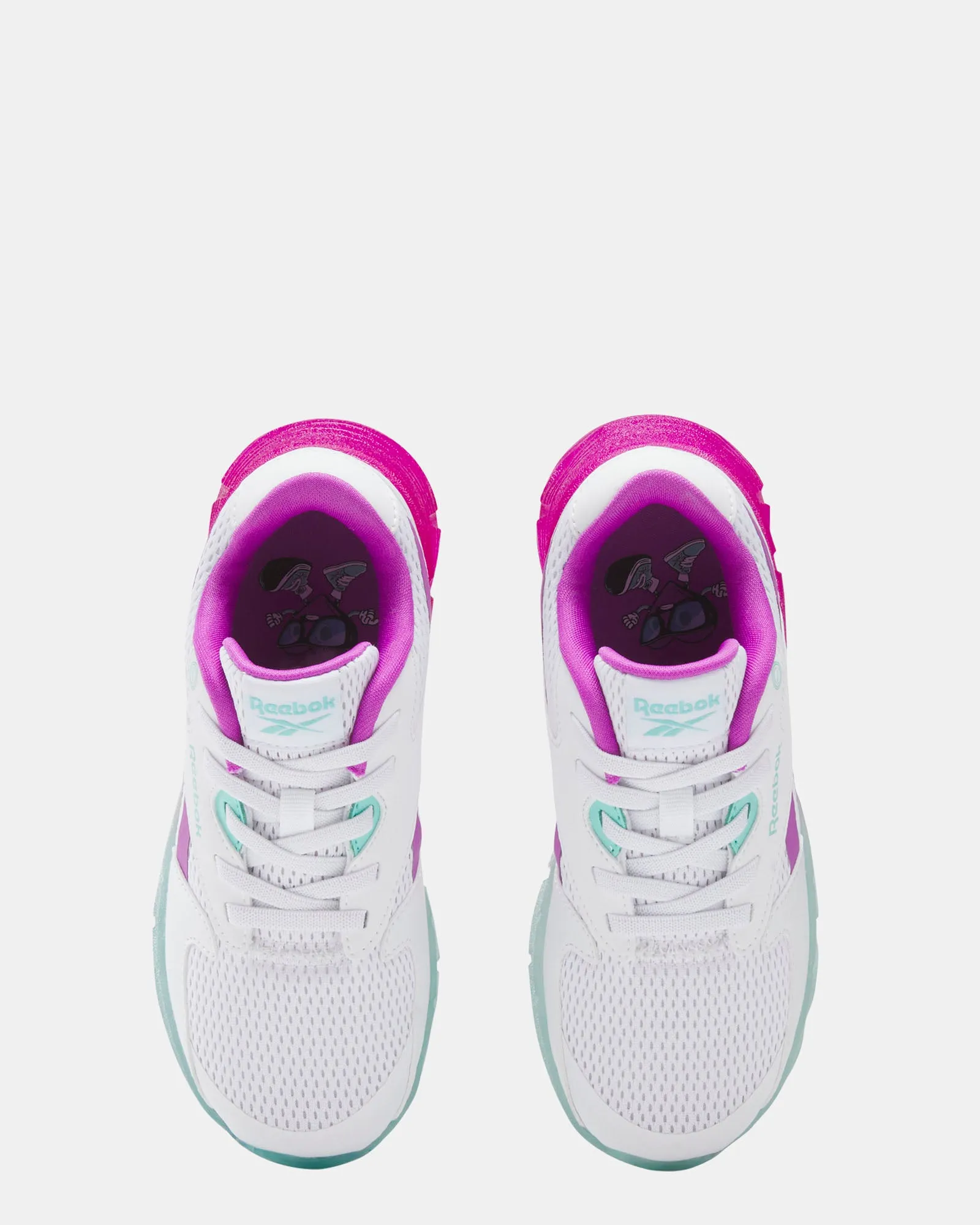 Zig N Glow 2 Lacets élastiques Blanc/Aiaqua/Violet électrique