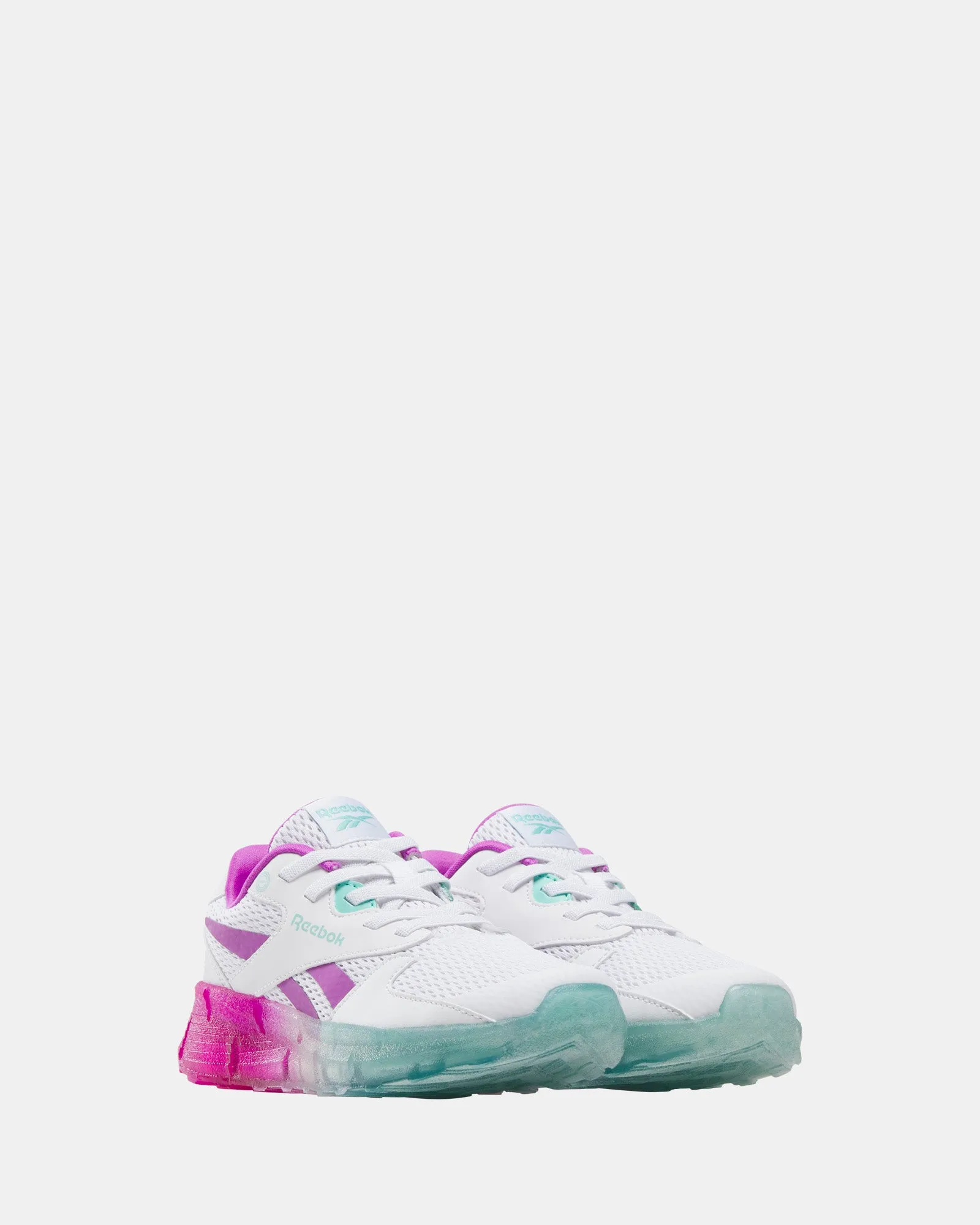 Zig N Glow 2 Lacets élastiques Blanc/Aiaqua/Violet électrique