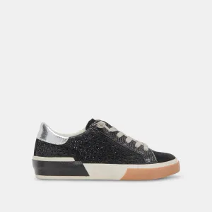 ZINA CRYSTAL SNEAKERS SUÈDE NOIR