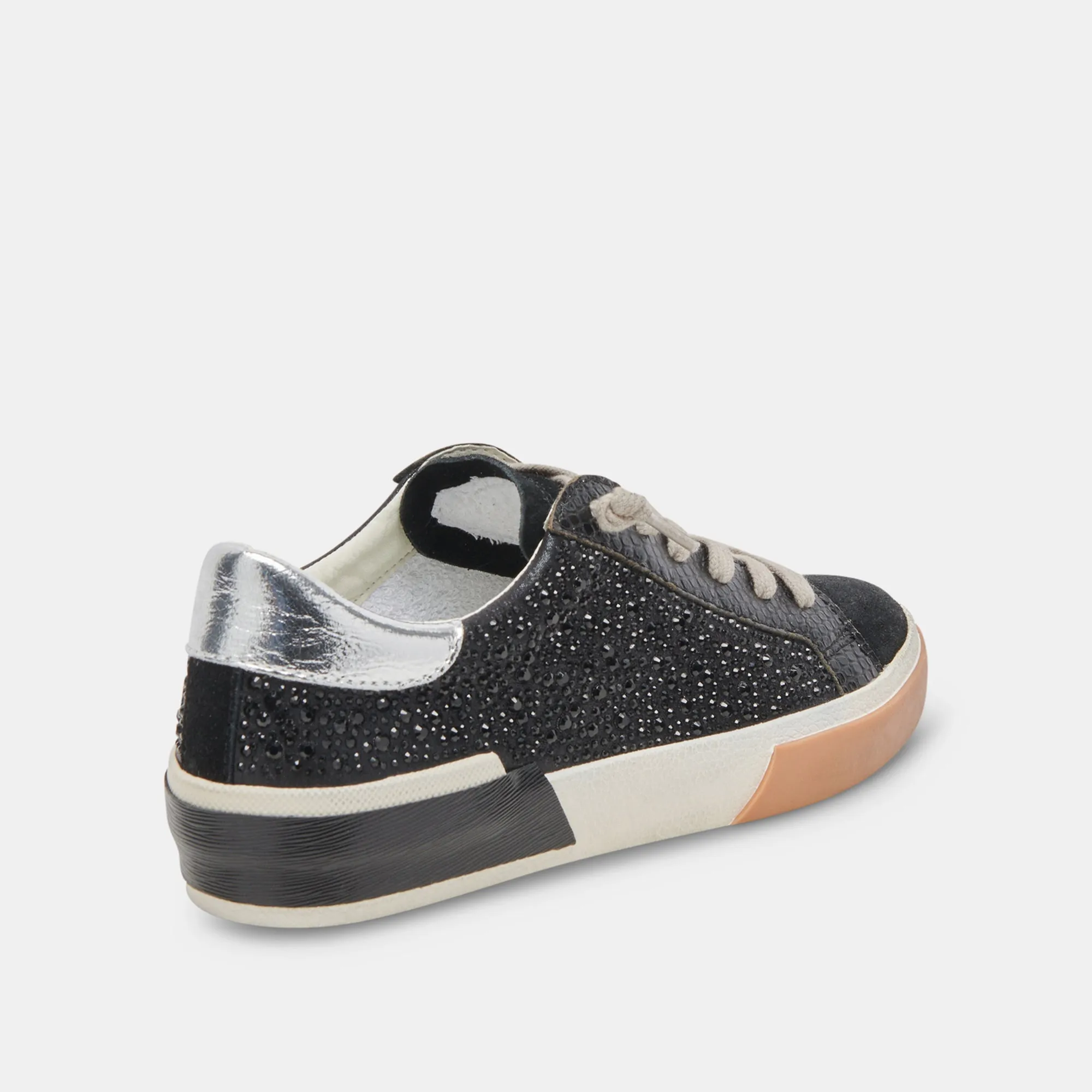 ZINA CRYSTAL SNEAKERS SUÈDE NOIR