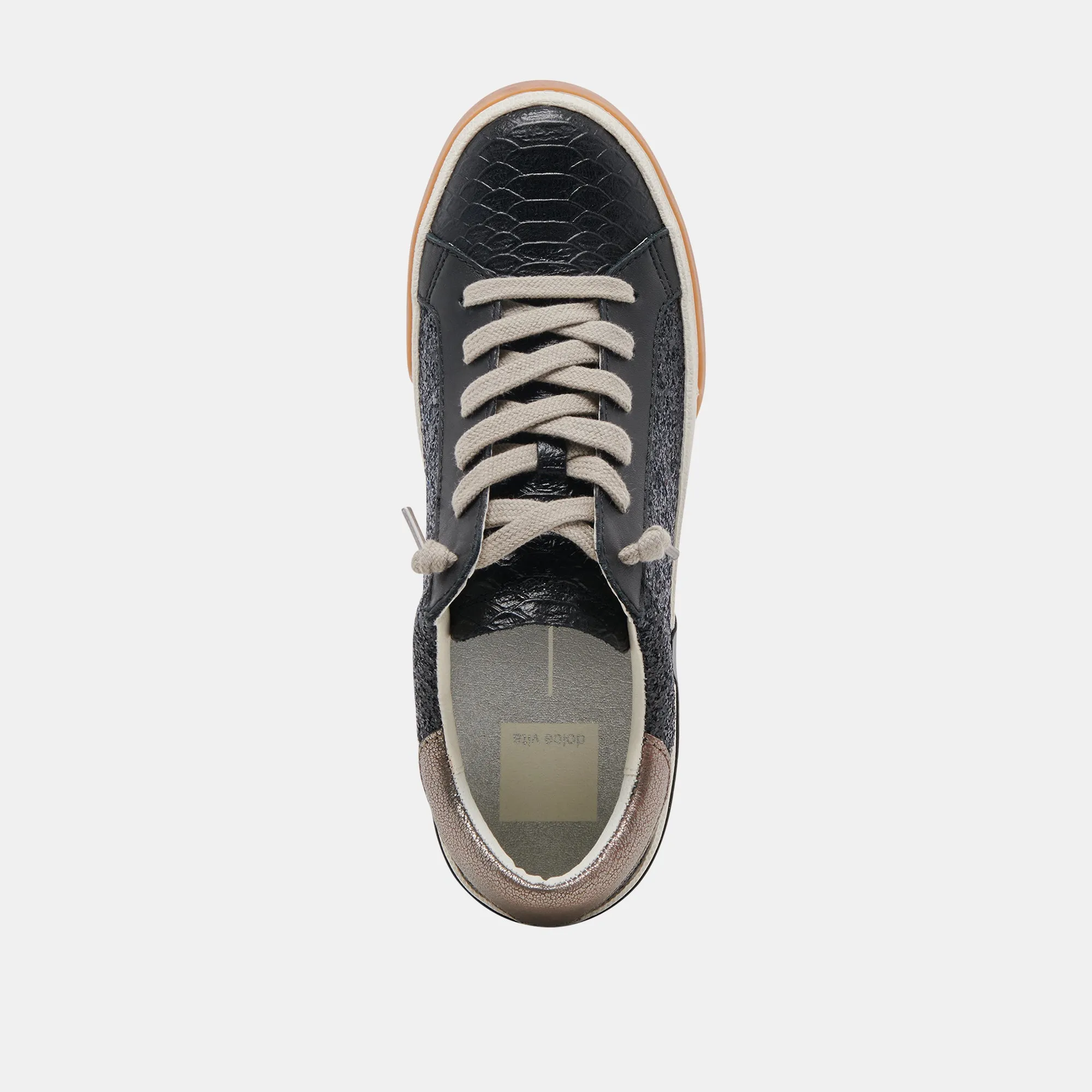 ZINA SNEAKERS NOIR BRILLANT PAILLETTES