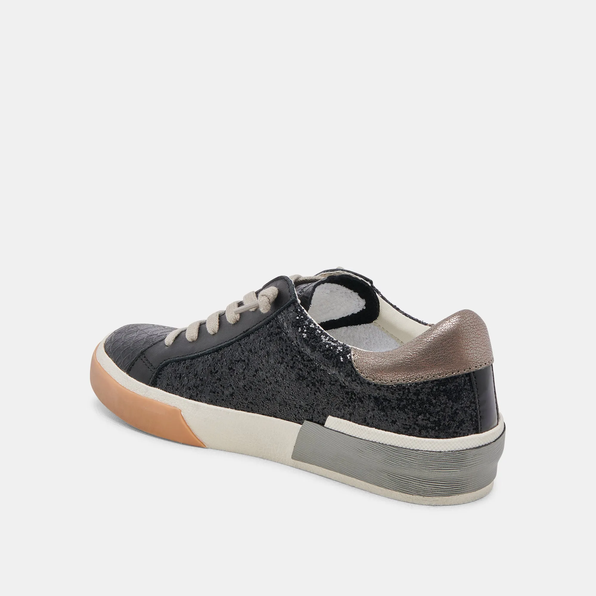 ZINA SNEAKERS NOIR BRILLANT PAILLETTES
