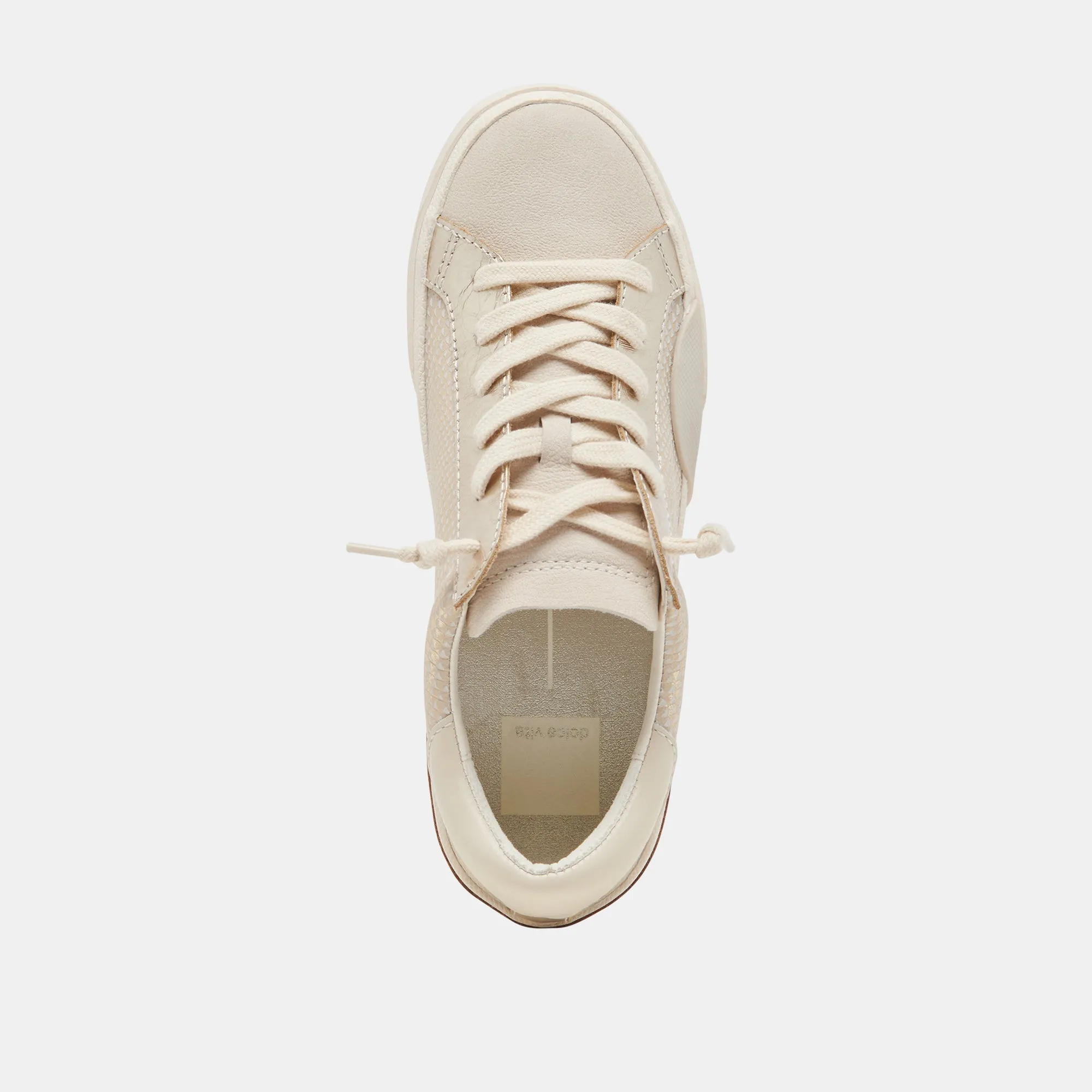 ZINA SNEAKERS CHAMPAGNE CUIR GRAVÉ