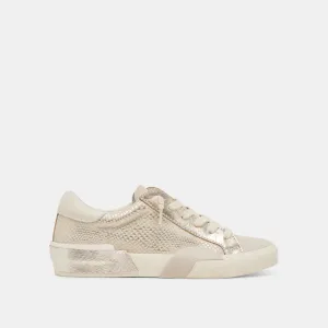 ZINA SNEAKERS CHAMPAGNE CUIR GRAVÉ