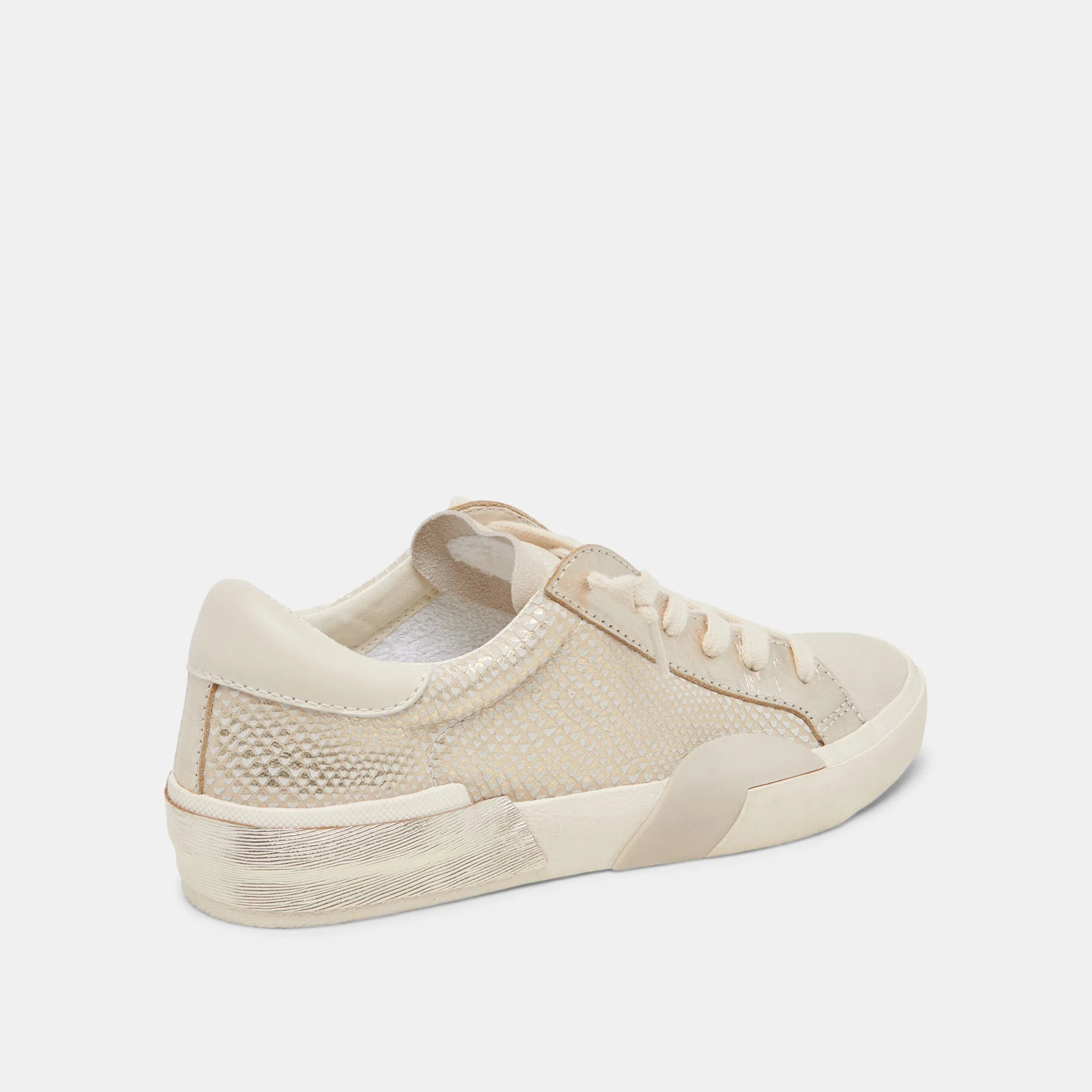 ZINA SNEAKERS CHAMPAGNE CUIR GRAVÉ