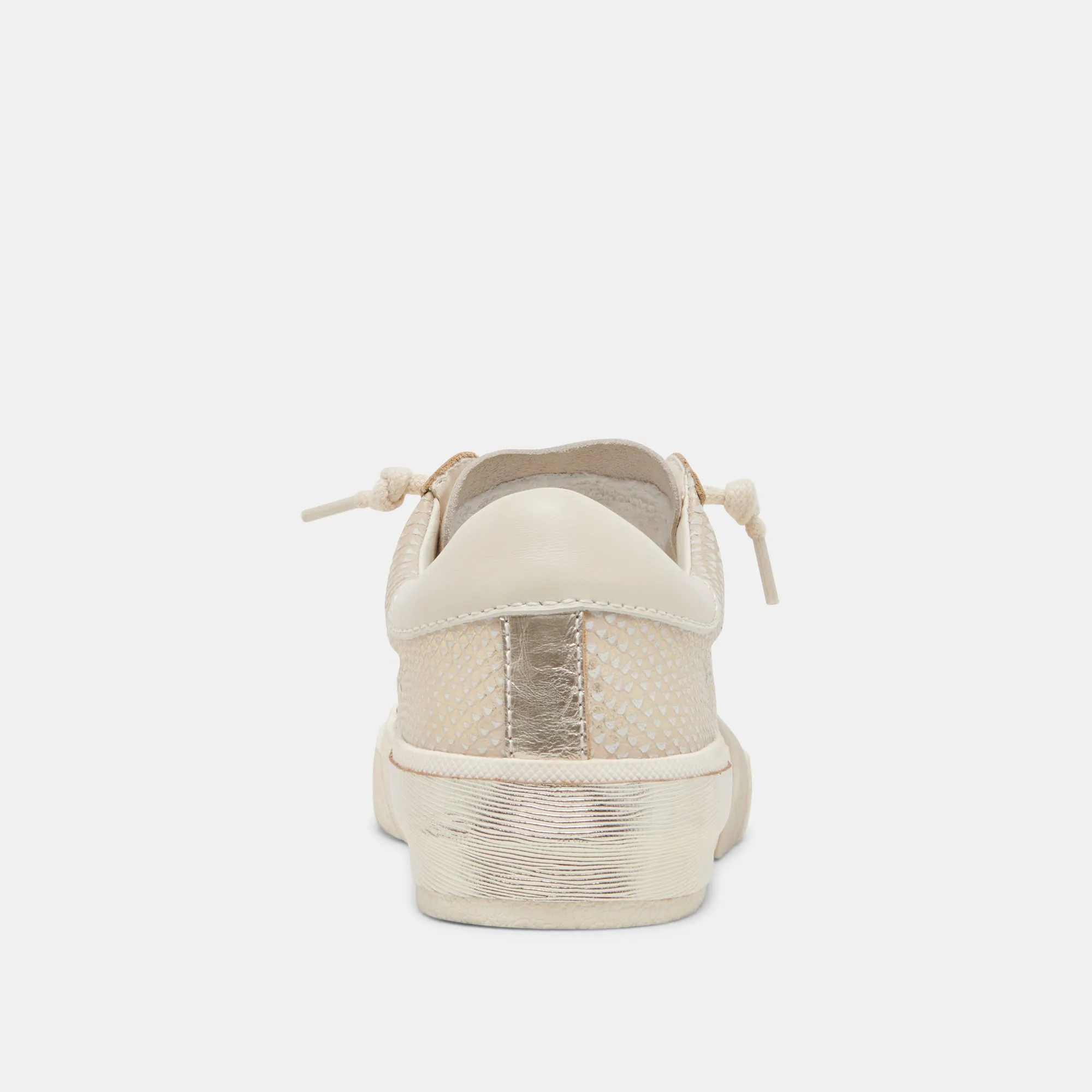 ZINA SNEAKERS CHAMPAGNE CUIR GRAVÉ