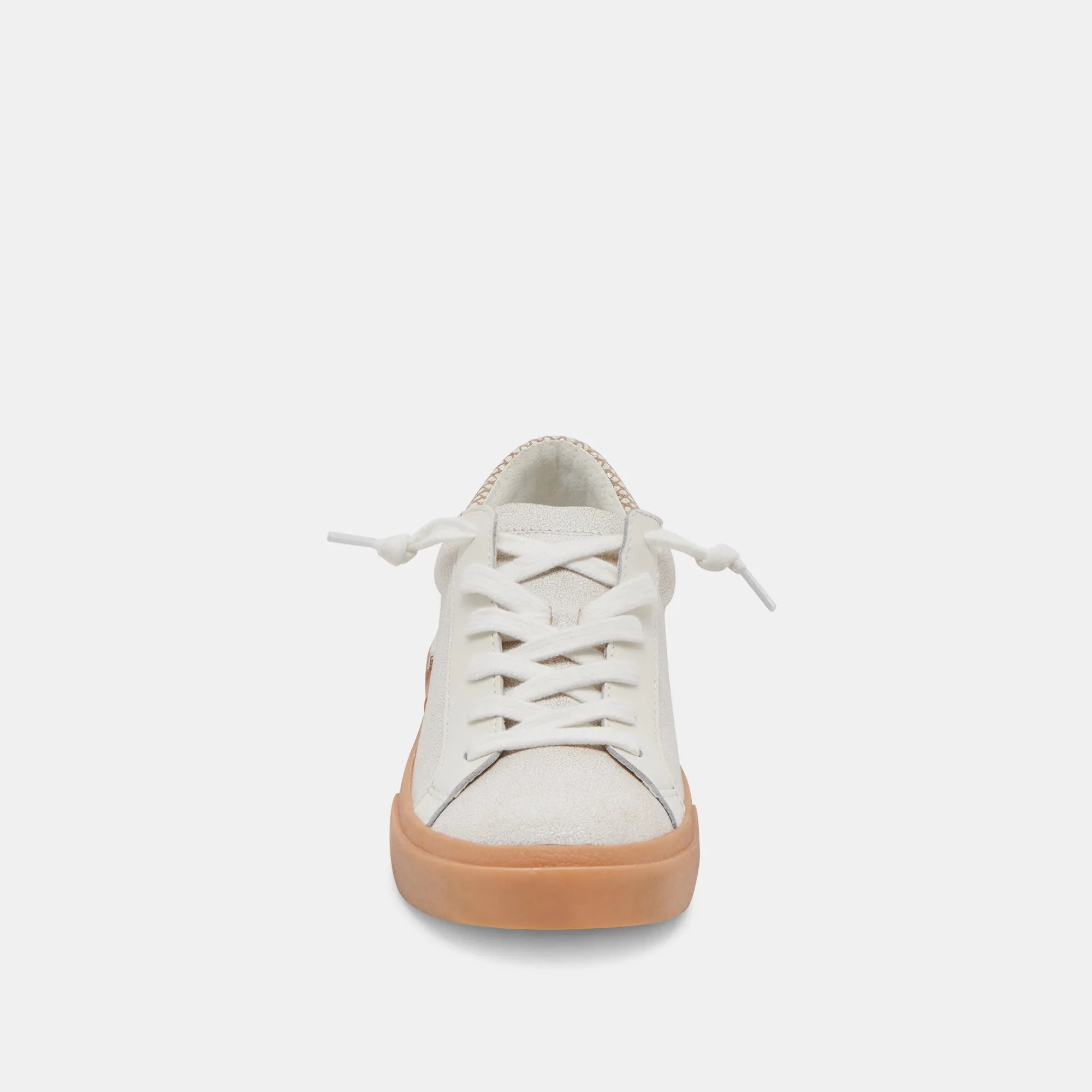 ZINA SNEAKERS IVOIRE MULTI CUIR CRAQUELÉ