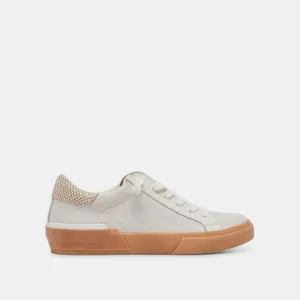 ZINA SNEAKERS IVOIRE MULTI CUIR CRAQUELÉ