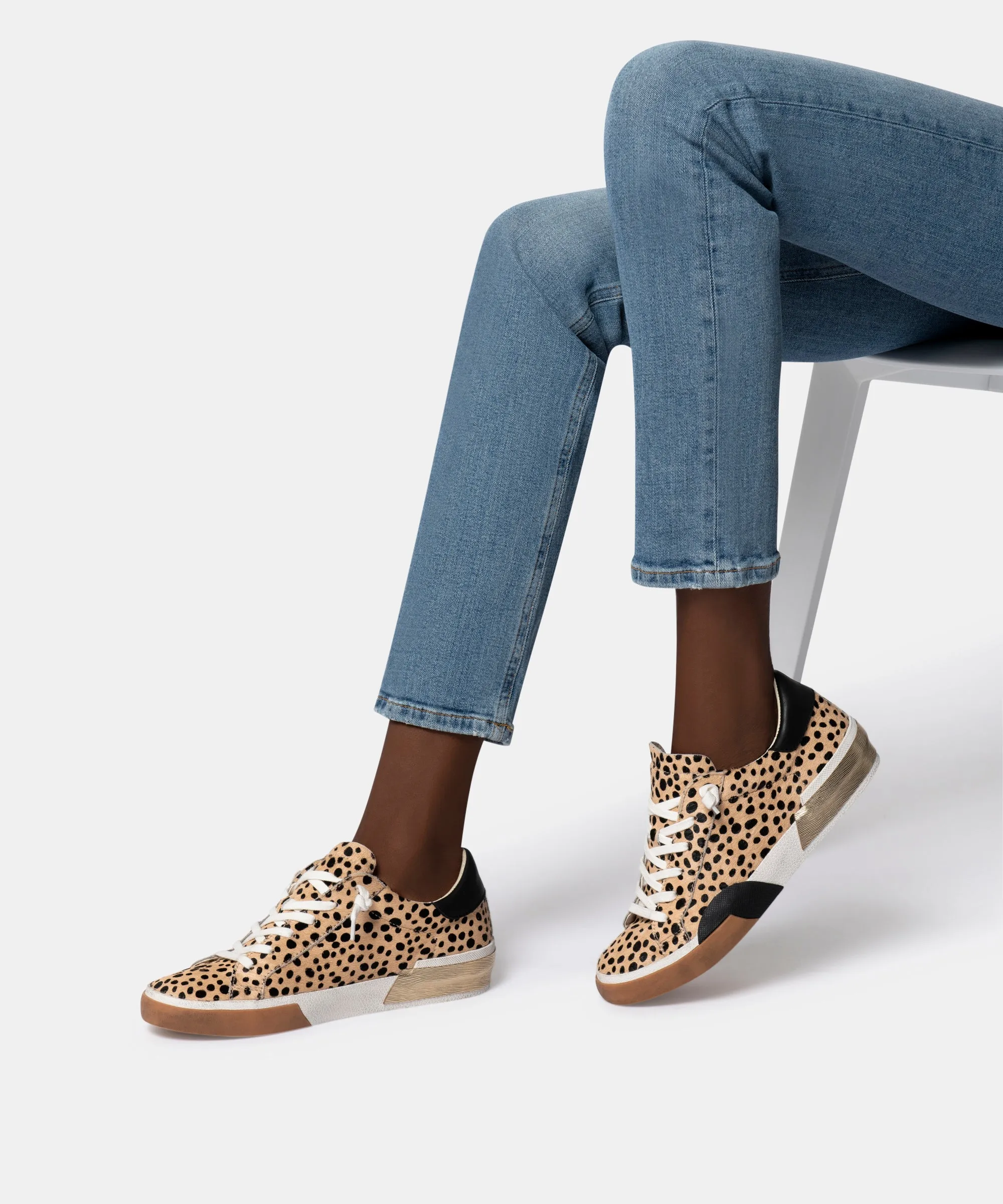 ZINA SNEAKERS EN POIL DE VEAU LÉOPARD