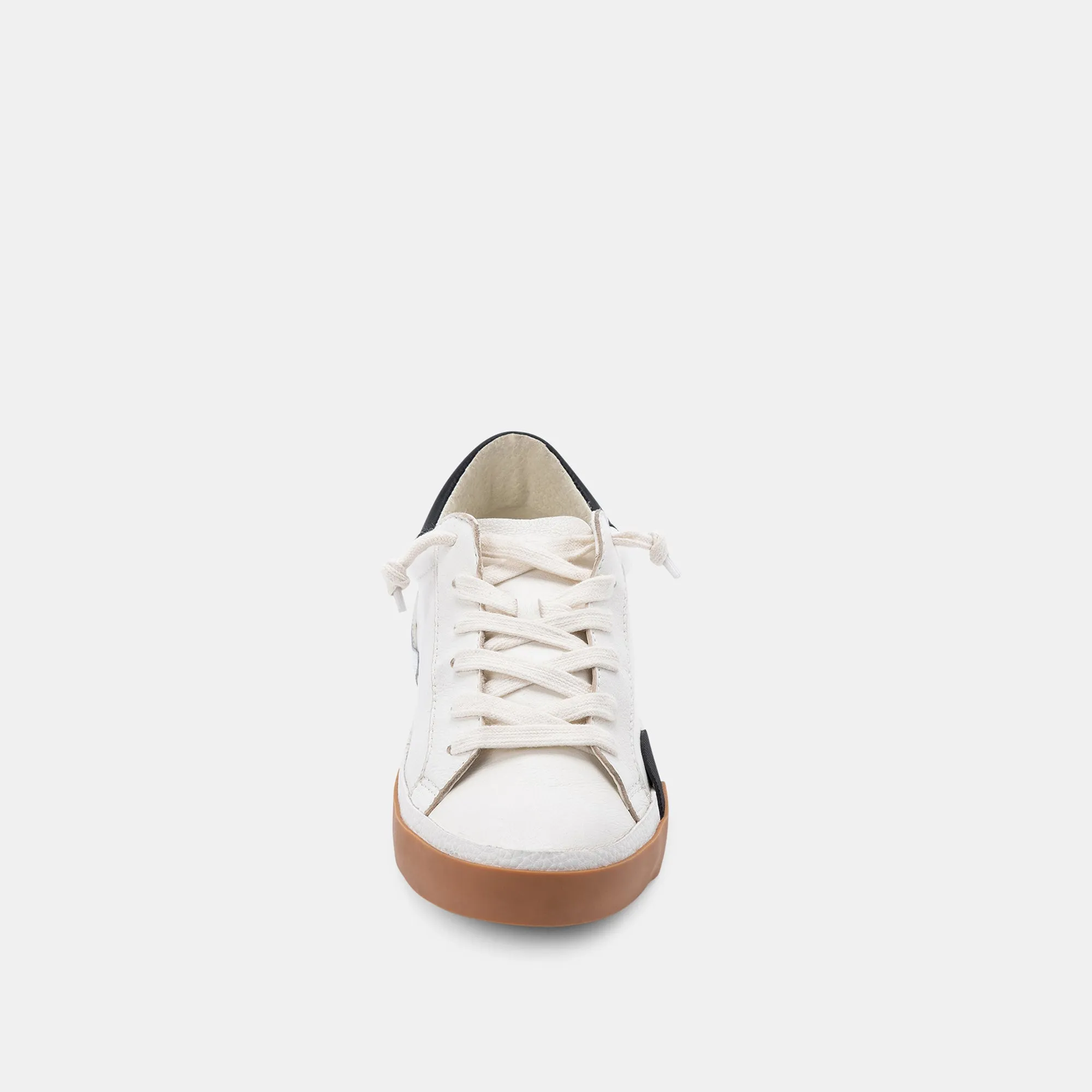 ZINA SNEAKERS BLANC NOIR CUIR