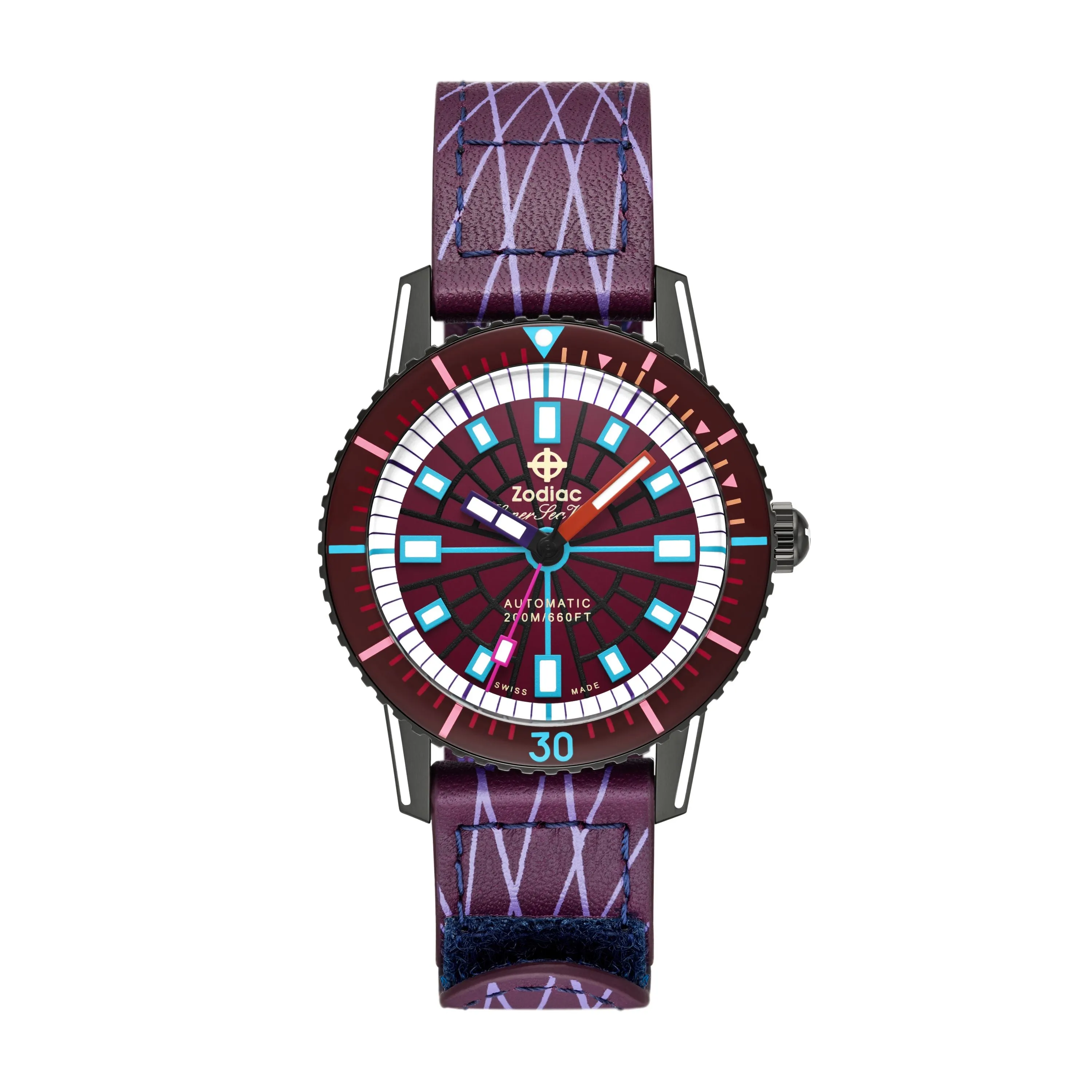 Zodiac Hommes Super Sea Wolf Édition Laser Tag Plongeur Compression Automatique, Montre en Acier Inoxydable Gris chaussures ecco