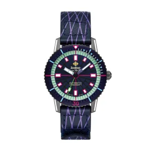 Zodiac Hommes Super Sea Wolf Édition Laser Tag Plongeur Compression Automatique, Montre en Acier Inoxydable Gris Chaussures ecco