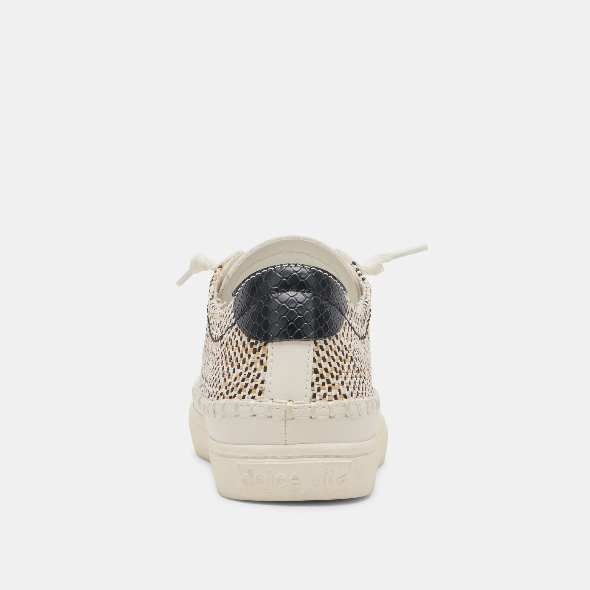 ZOLEN SNEAKERS NOIR RAFFIA NATUREL