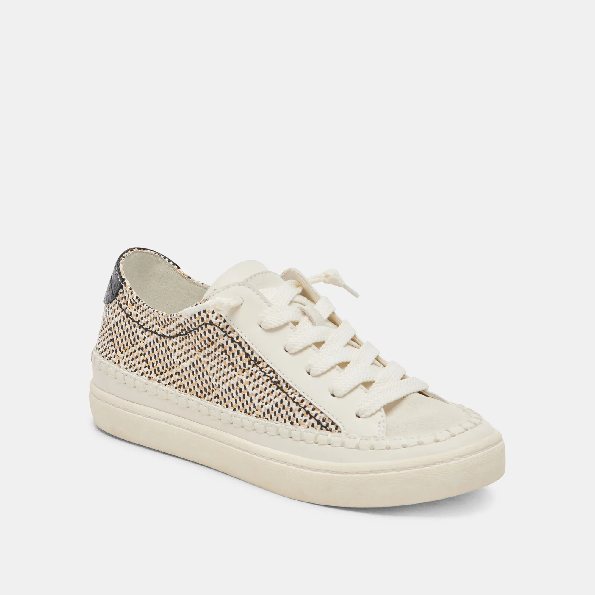 ZOLEN SNEAKERS NOIR RAFFIA NATUREL