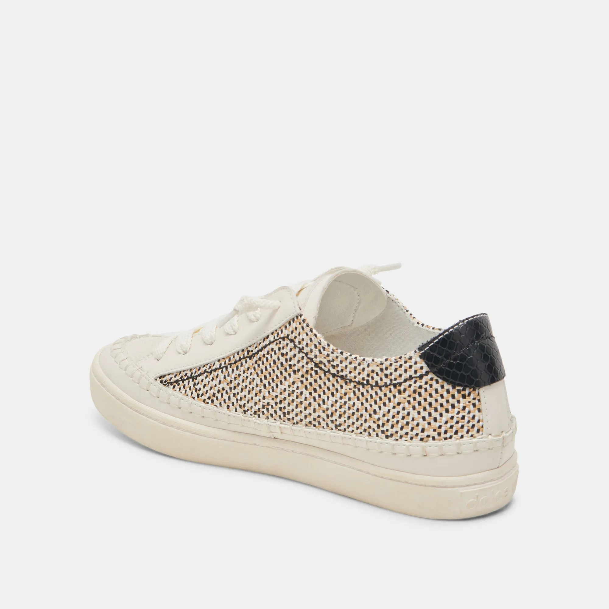 ZOLEN SNEAKERS NOIR RAFFIA NATUREL