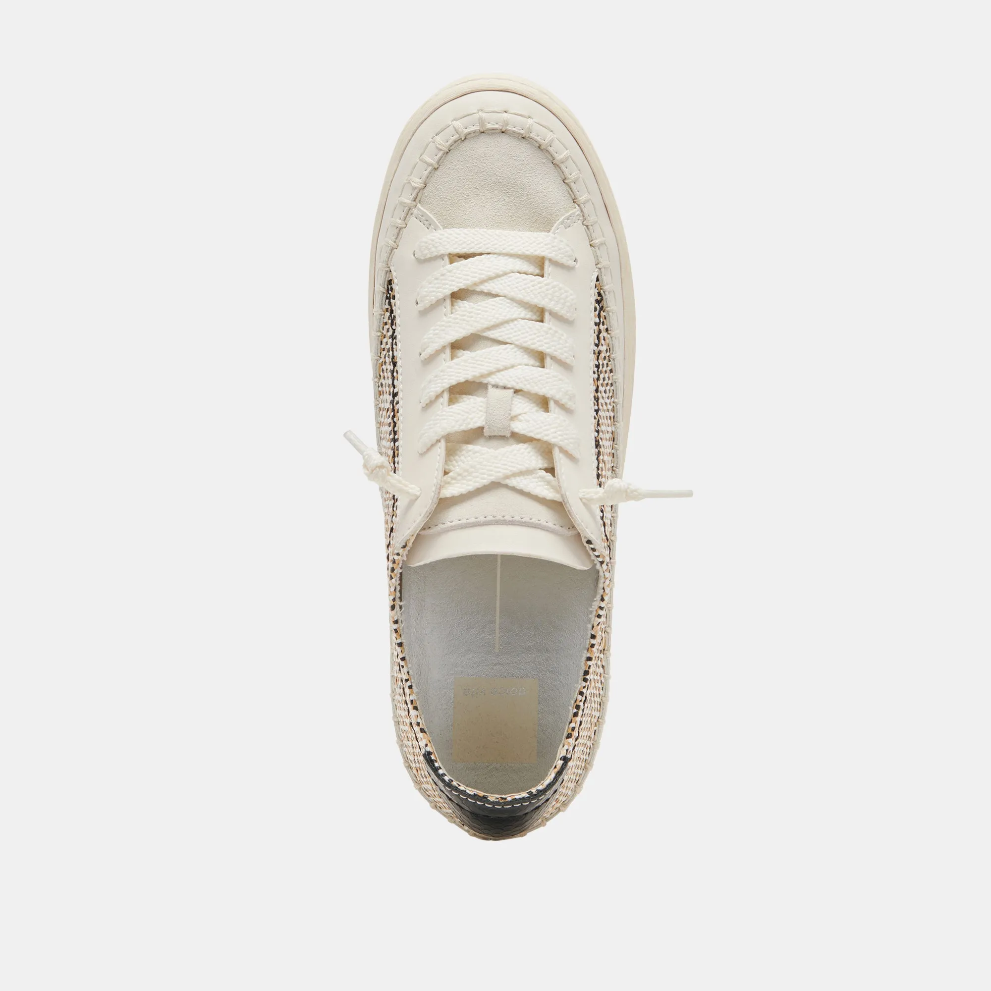 ZOLEN SNEAKERS NOIR RAFFIA NATUREL