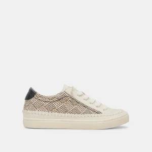 ZOLEN SNEAKERS NOIR RAFFIA NATUREL